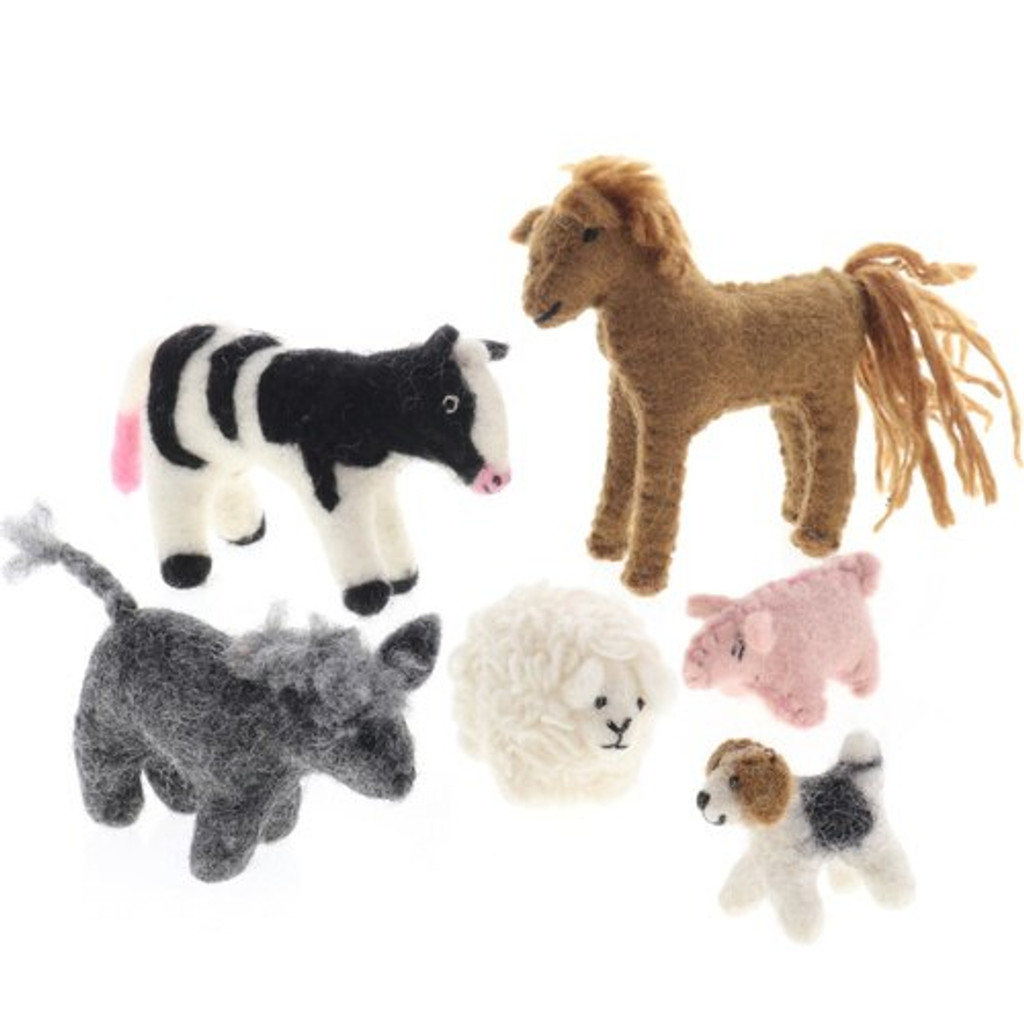 Papoose Country Animals 6pc