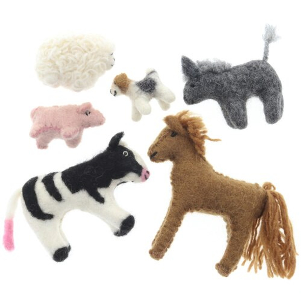 Papoose Country Animals 6pc