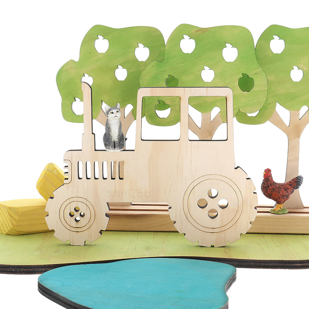 Let Them Play Storyscene Tractor apple orchard scene with farm animals