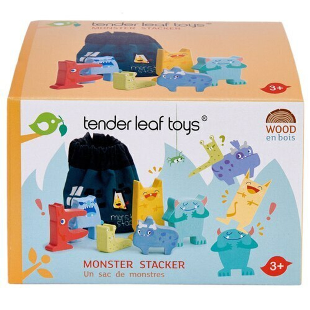 Tender Leaf Toys Monster Stackers with Bag