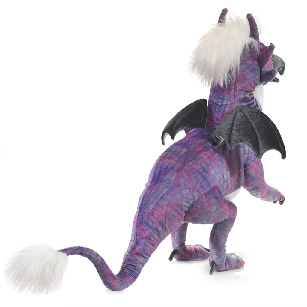 Folkmanis Beaked Dragon Hand Puppet from behind