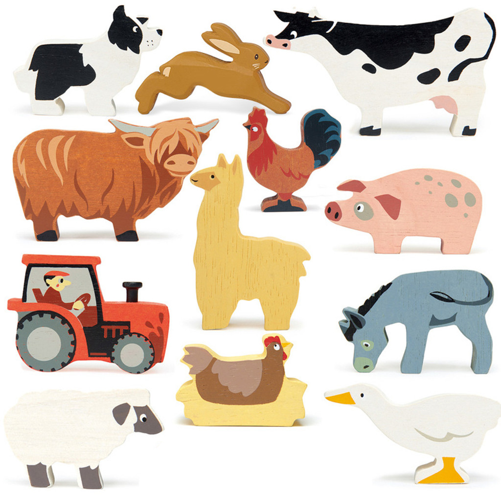 Tender Leaf Toys Wooden Farm Animal Pack