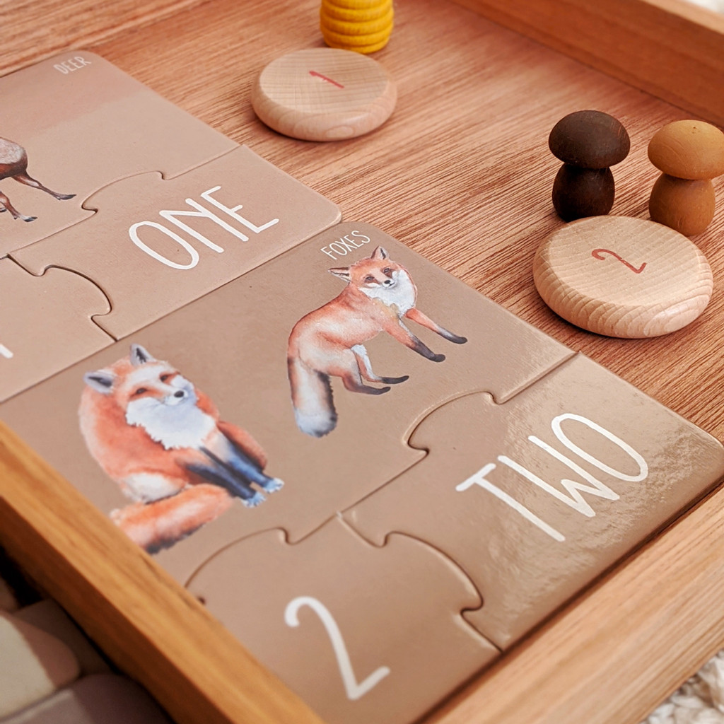 Woodland Counting Puzzle fox puzzle