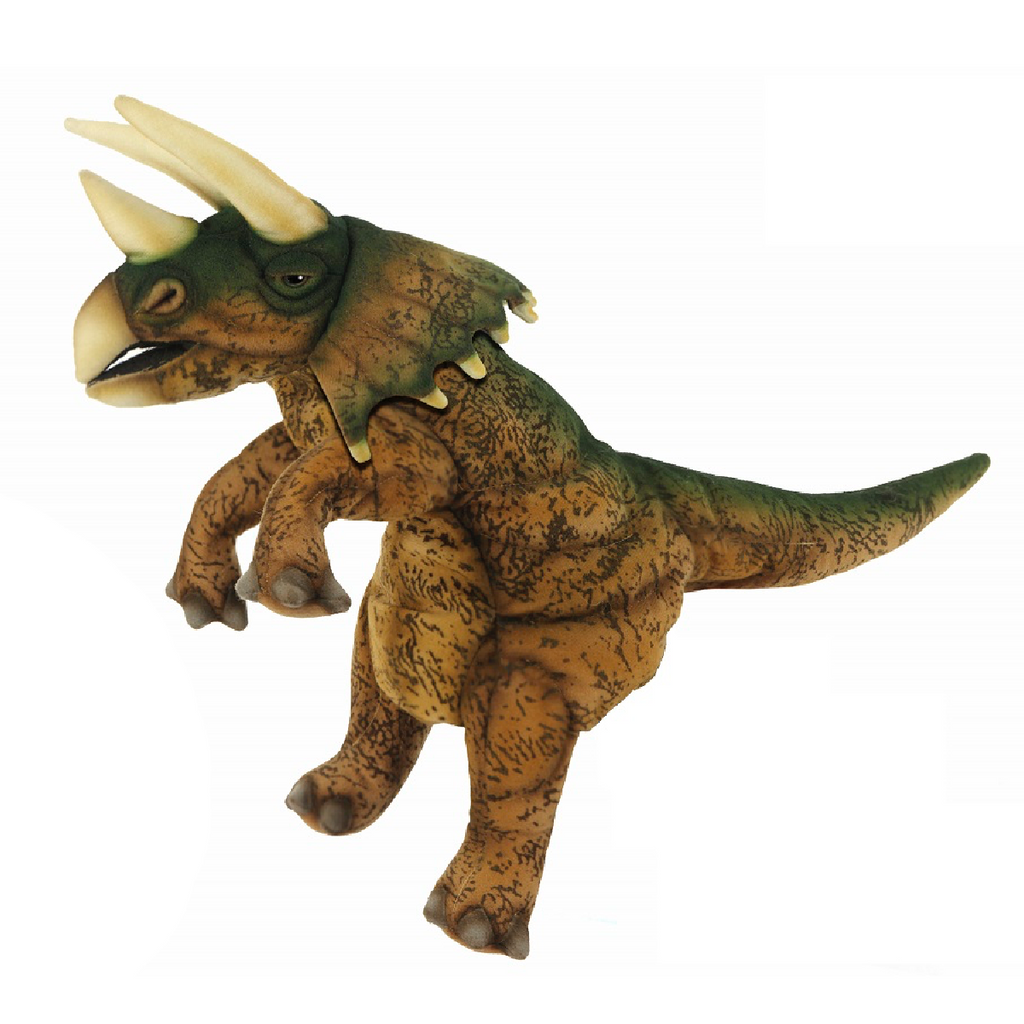 Hansa Triceratops Puppet (Brown Green) 