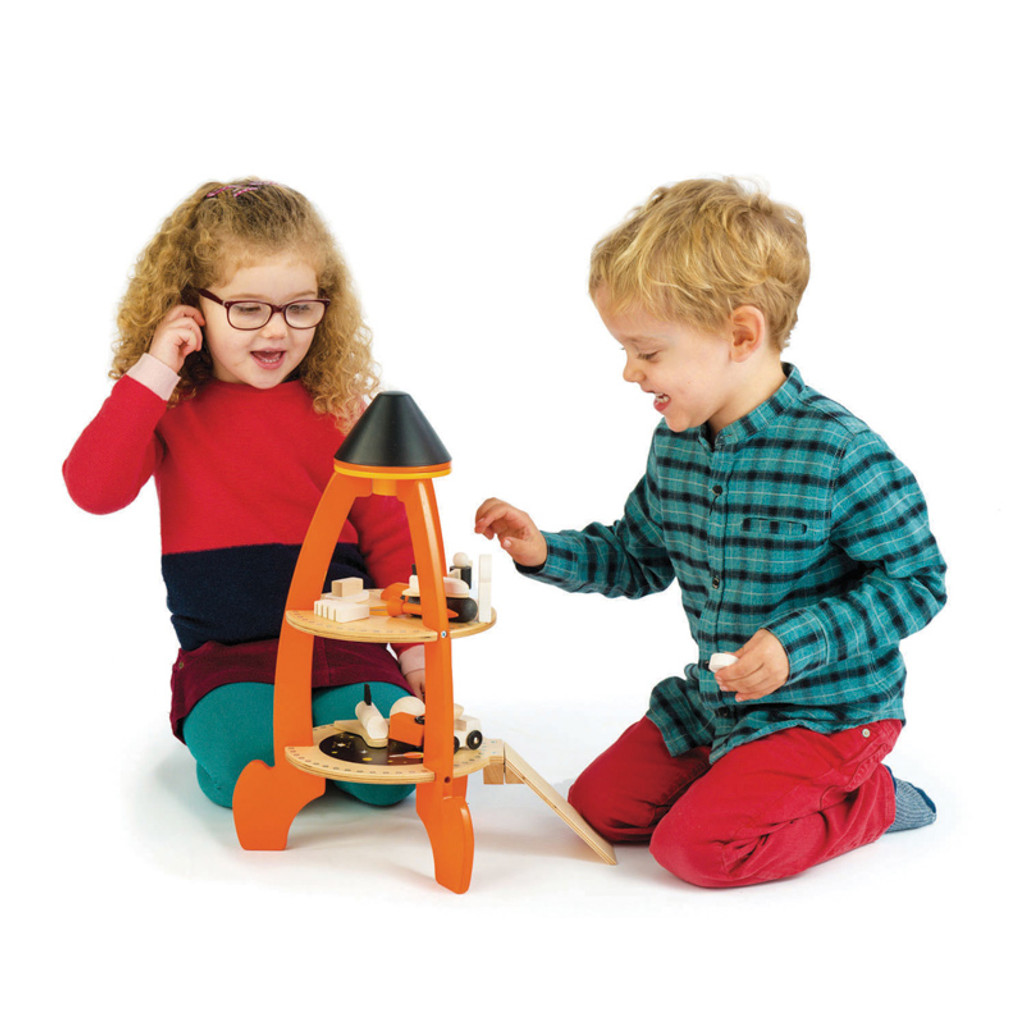 Tender Leaf Toys Cosmic Rocket Set with kids