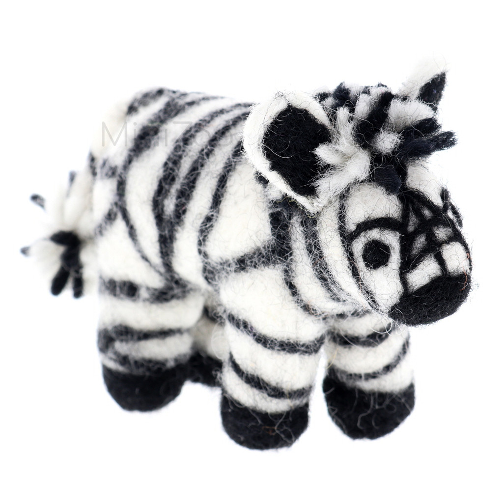 Tara Treasures Felt Safari Zebra Toy MiniZoo