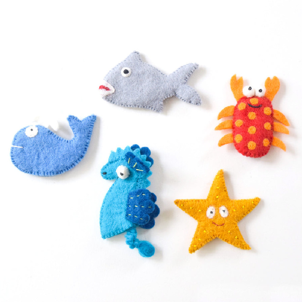 Ocean and Sea Creatures A Finger Puppet Set