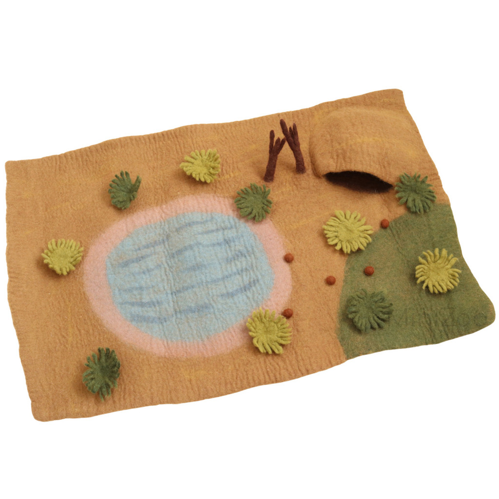 Tara Treasures Large Safari Play Mat Playscape MiniZoo