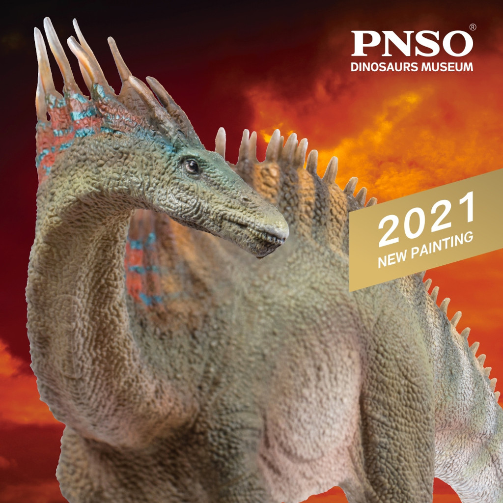 Lucio the Amargasaurus 2021 with background