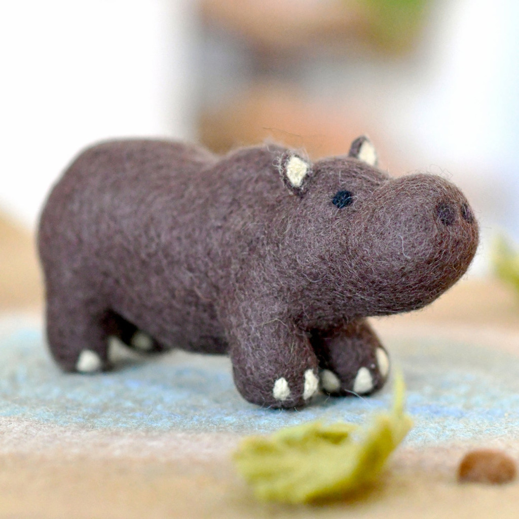 Tara Treasures Felt Safari Hippo Toy