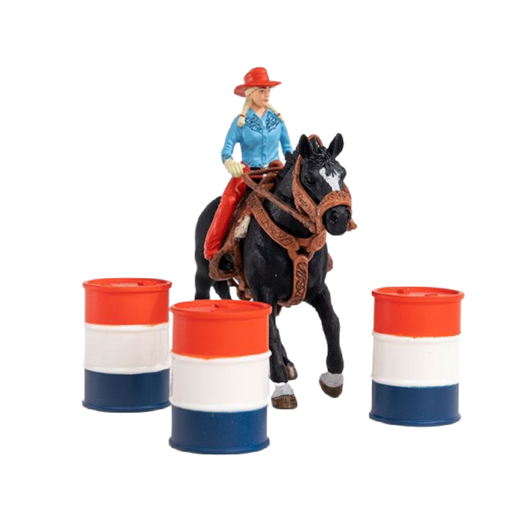 Schleich Cowgirl Barrel Racing Fun