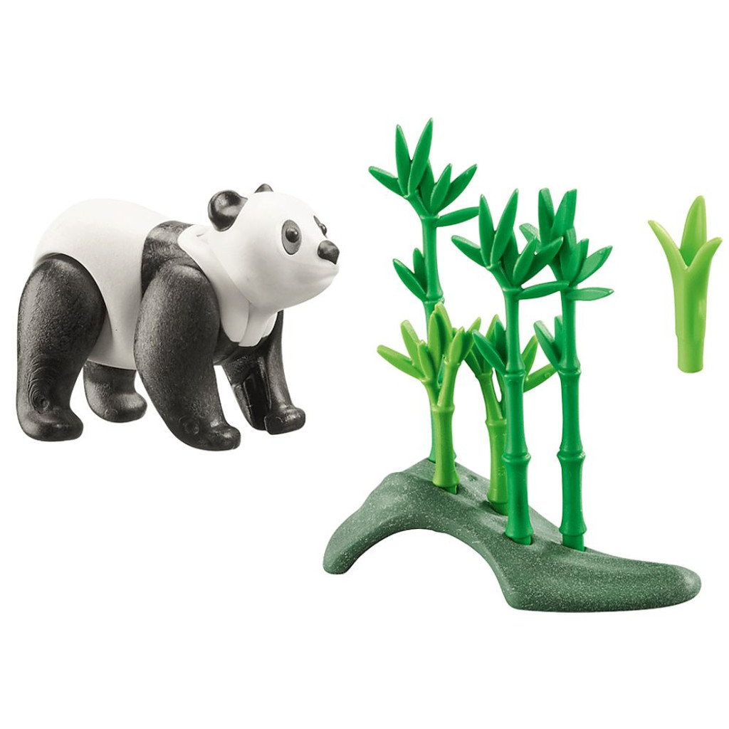 Playmobil Wiltopia Panda toy with bamboo accessory