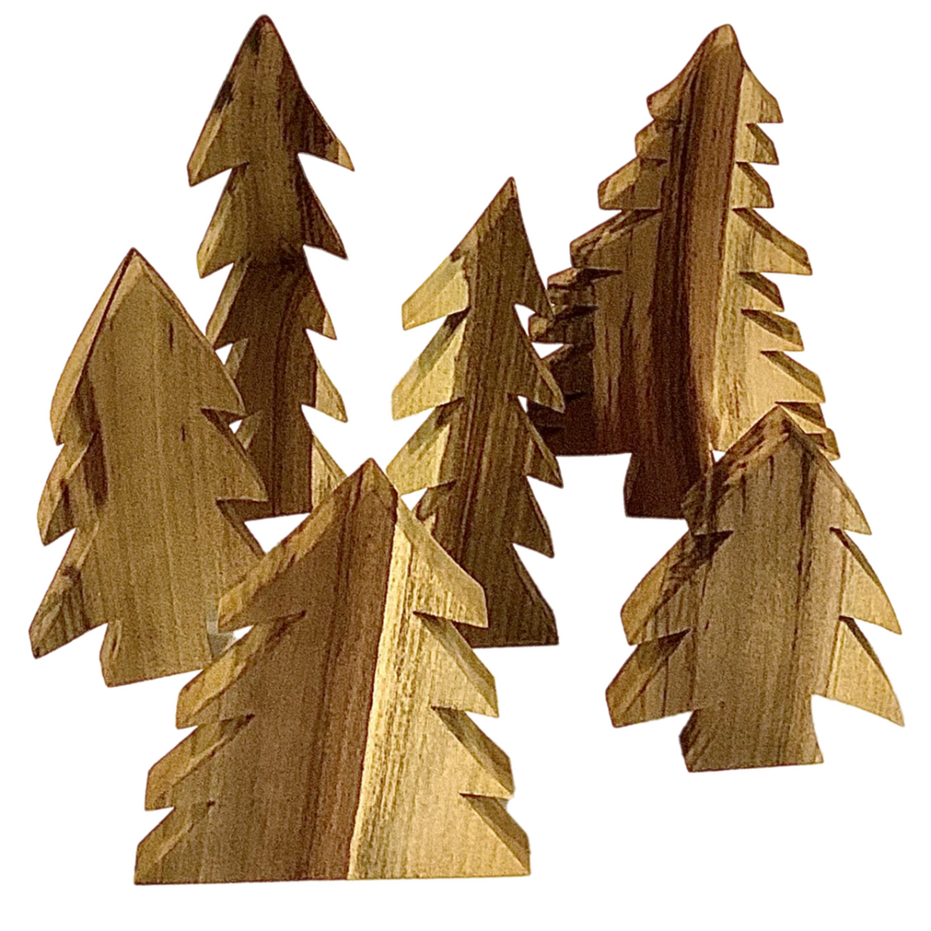 Papoose Wooden Tree Set 6pc