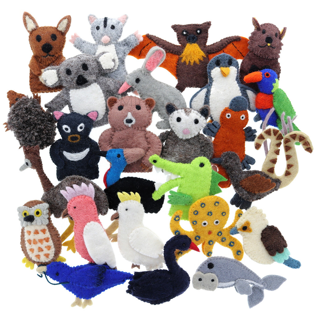 Tara Treasures Australiana Finger Puppets Set of 25 MiniZoo