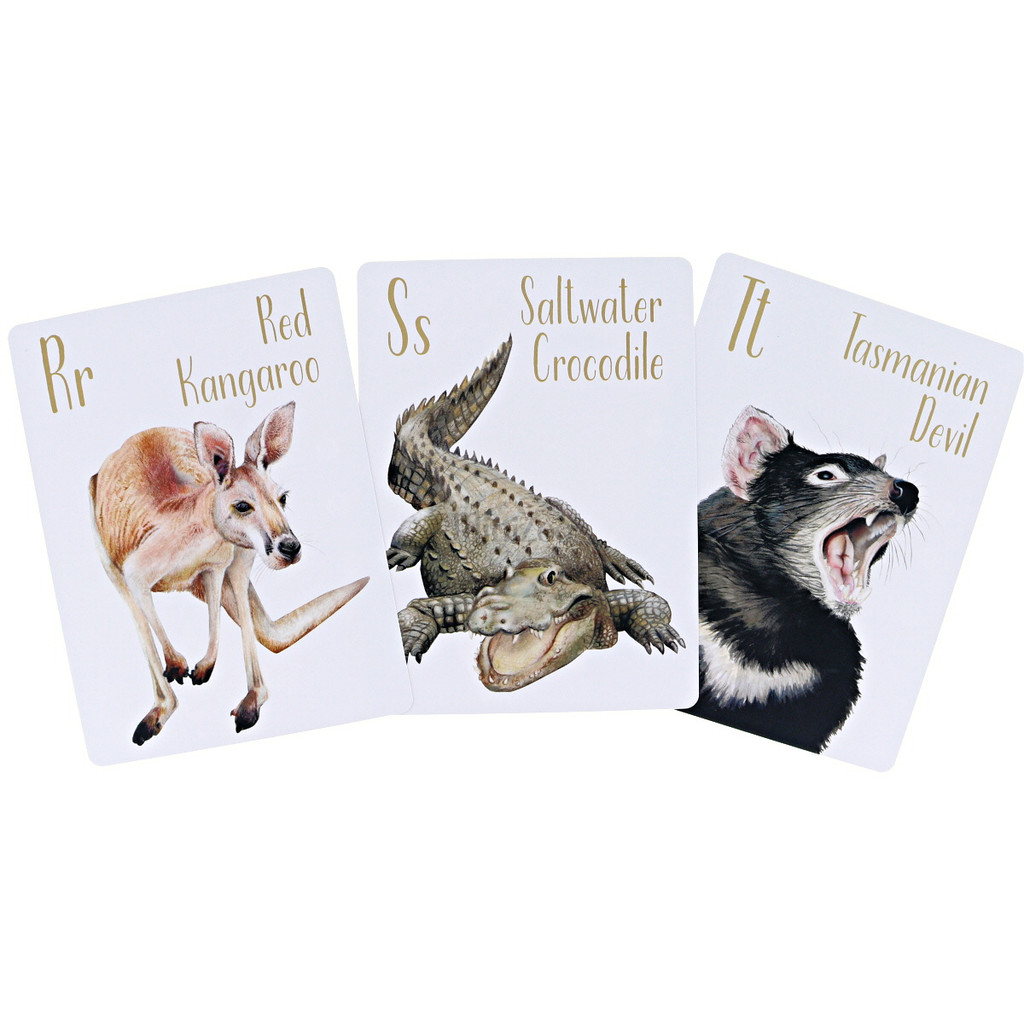 Modern Monty Australian Animal Alphabet Flash Cards MiniZoo