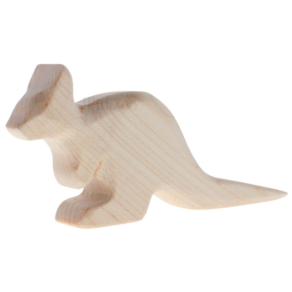 NOM Handcrafted wooden Wallaby Blank 2 Minizoo