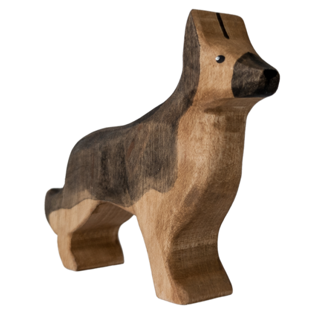 NOM Handcrafted German Shepherd wooden toy 