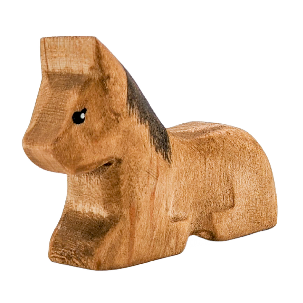 NOM Handcrafted wooden horse foal toy