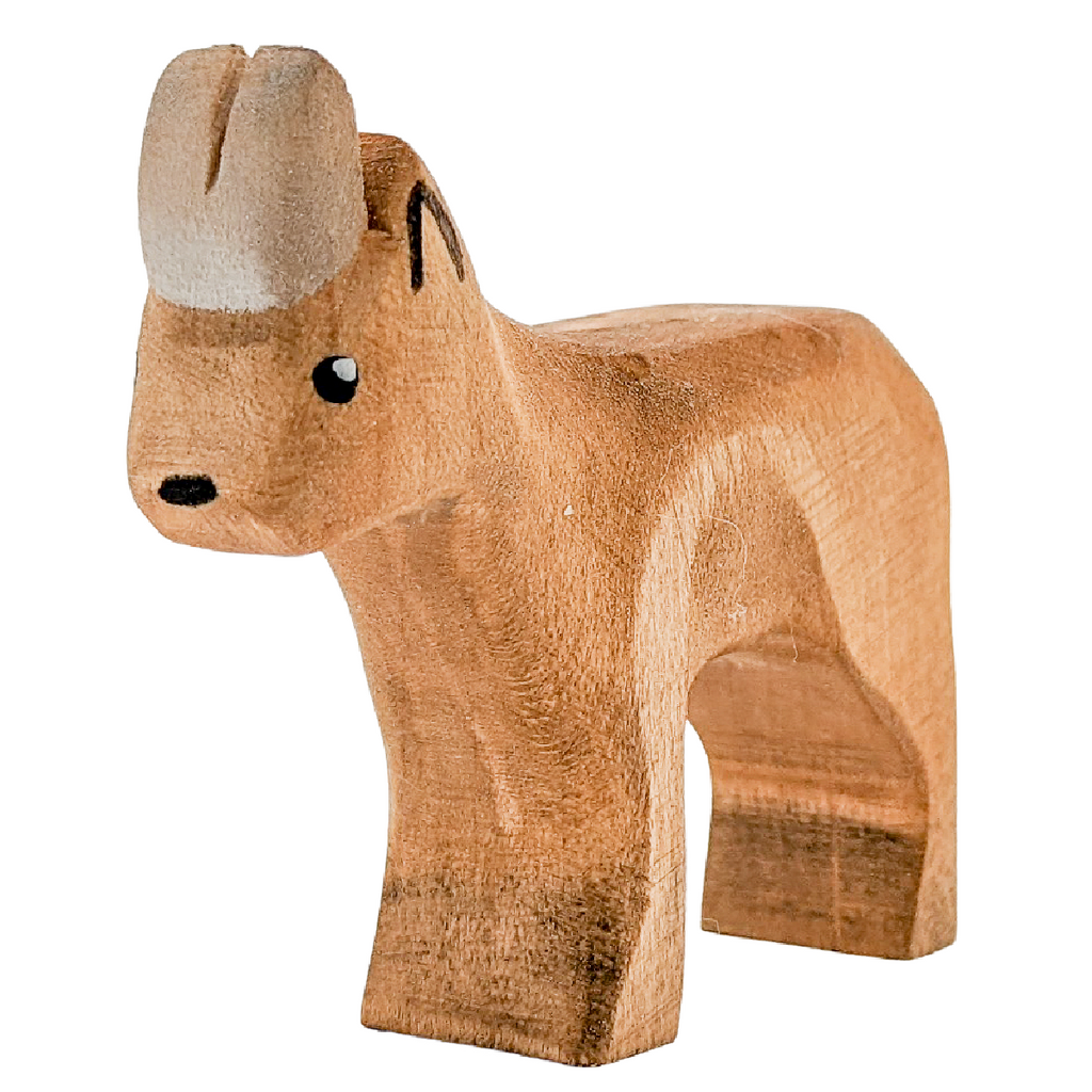 NOM Handcrafted wooden Goat toy face