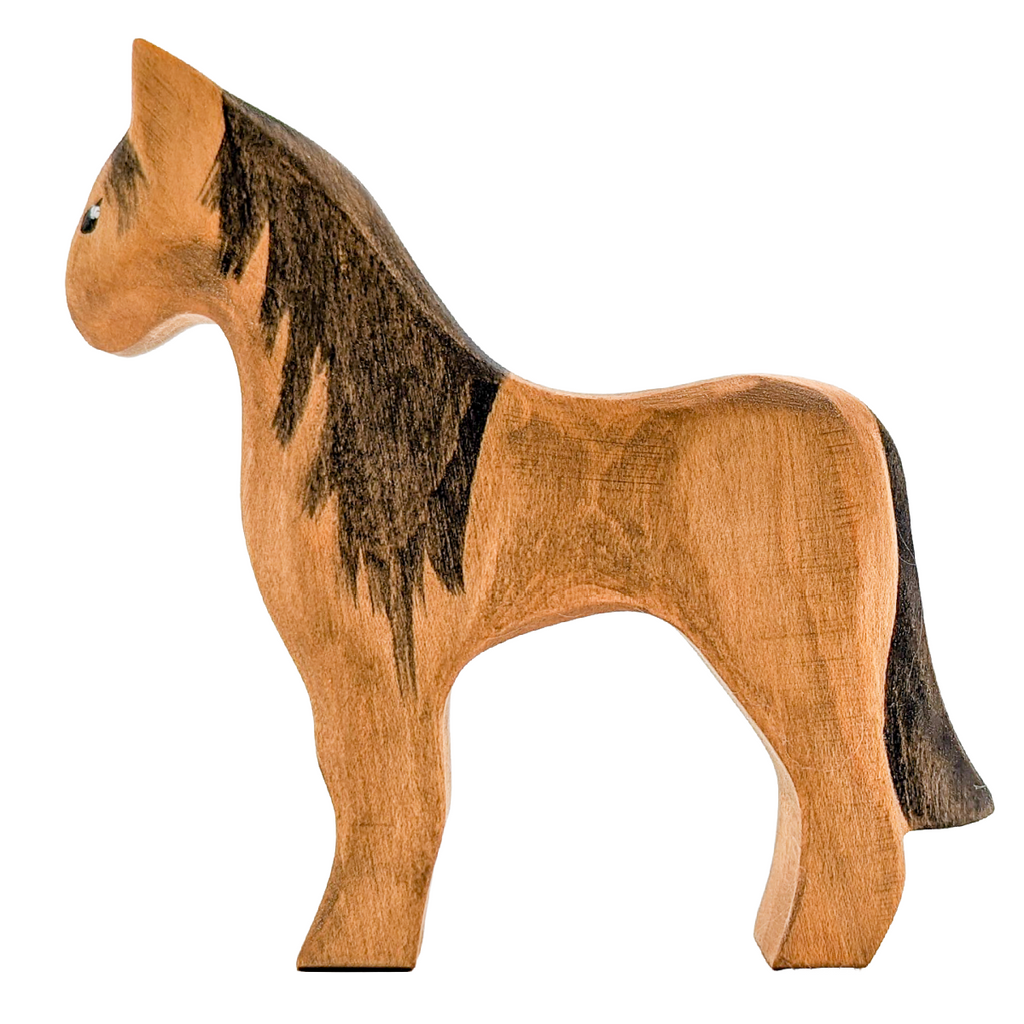NOM Handcrafted wooden Horse Standing toy