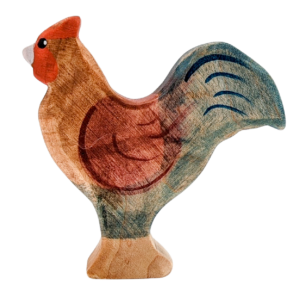 NOM Handcrafted wooden Rooster toy