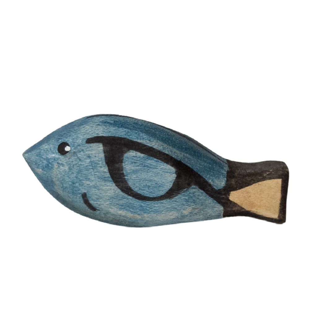 NOM Handcrafted wooden Blue Tang toy