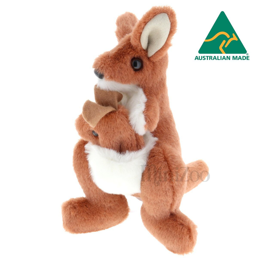 Jozzies Kate Kangaroo and Joey Red Australian made soft toy MiniZoo