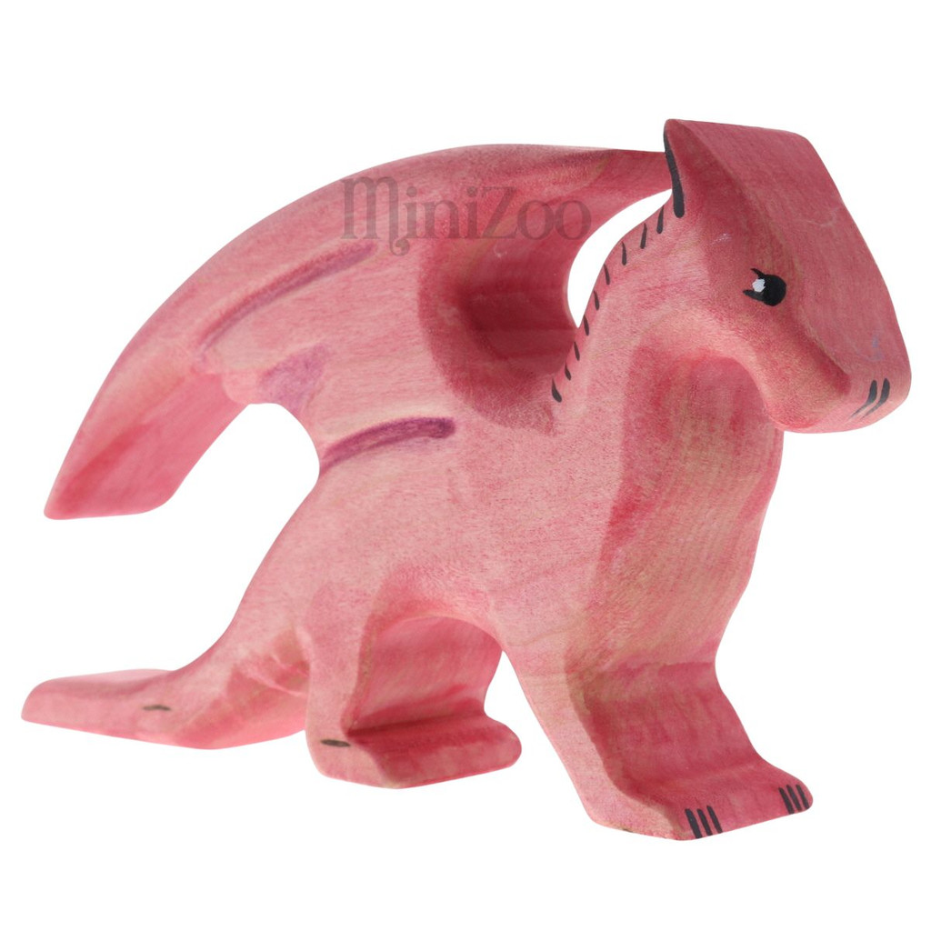 NOM Handcrafted Dragon Large Pink face MiniZoo