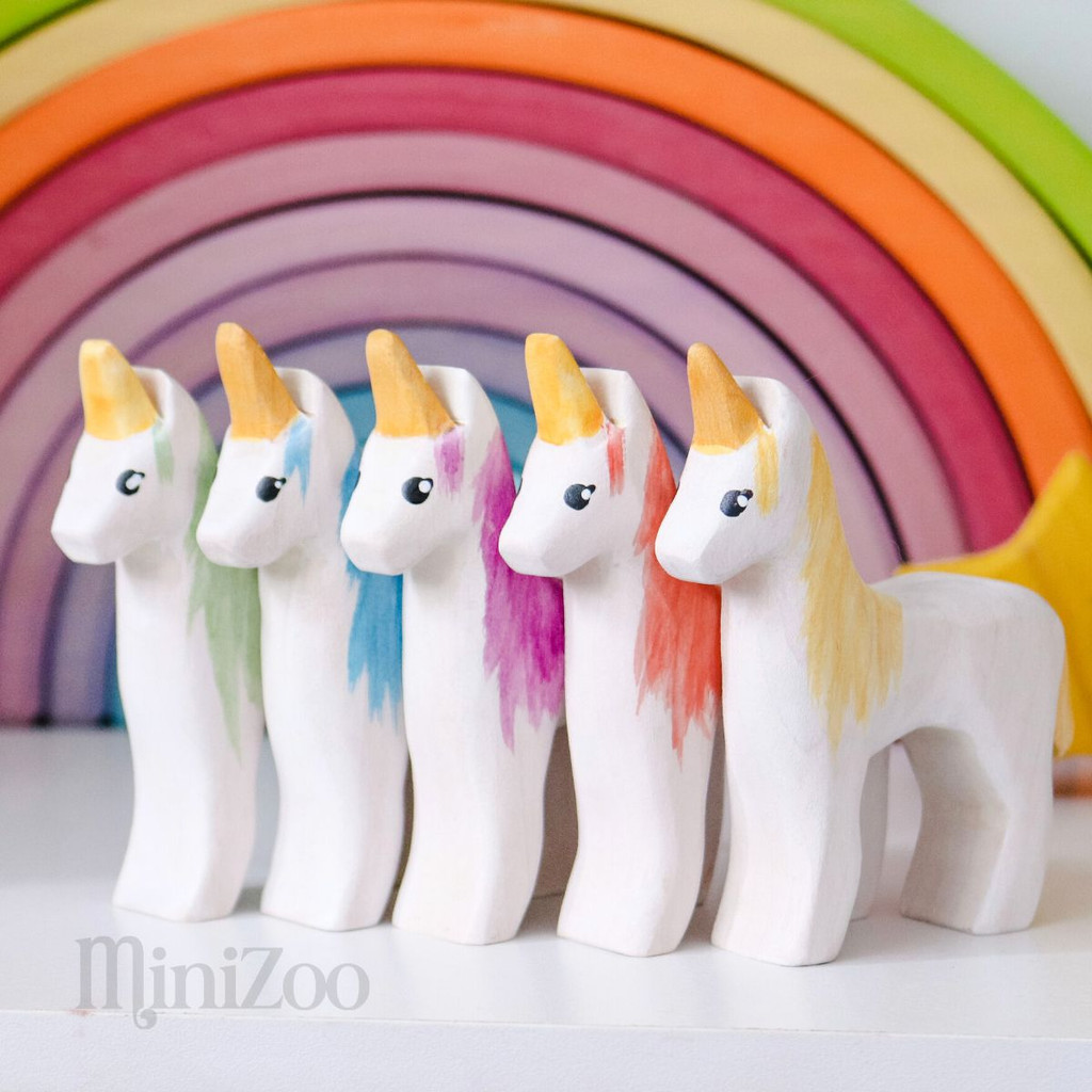 NOM Handcrafted Unicorn Foals MiniZoo