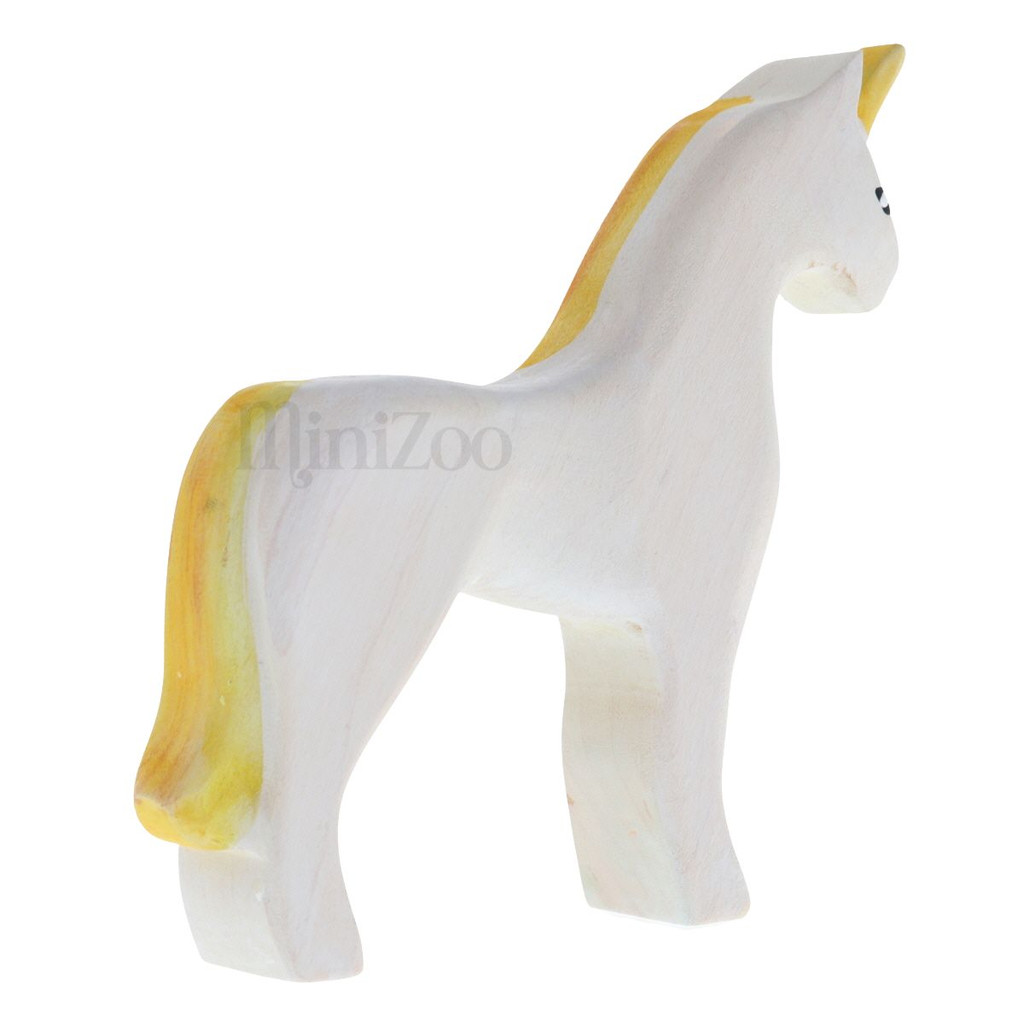 NOM Handcrafted Unicorn Yellow back MiniZoo
