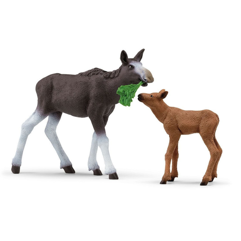 Schleich Moose and Calf