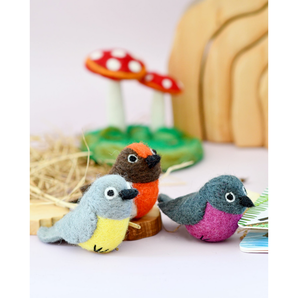 Tara Treasures Felt Bird Toys Australian Robins