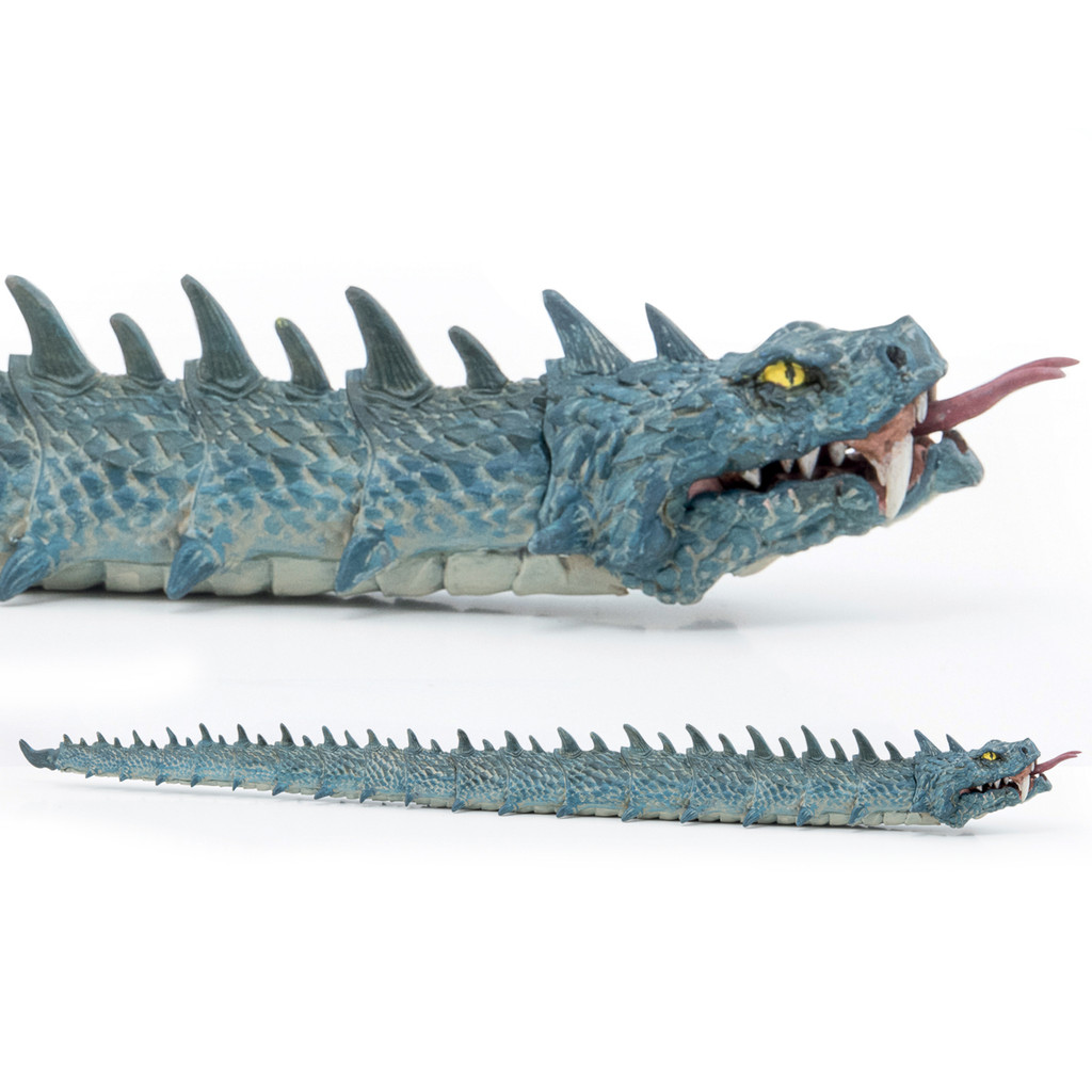 Papo Basilisk figurine with closeup face