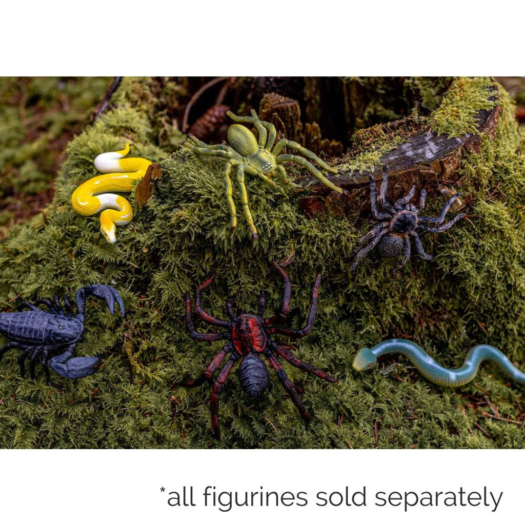 Bullyland White Knee Tarantula with more creepy crawlies