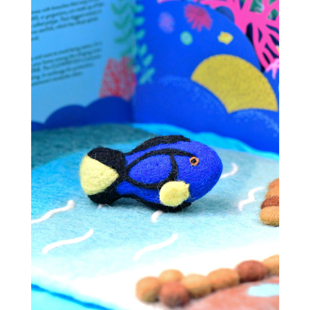 Tara Treasures Felt Blue Tang Fish Toy