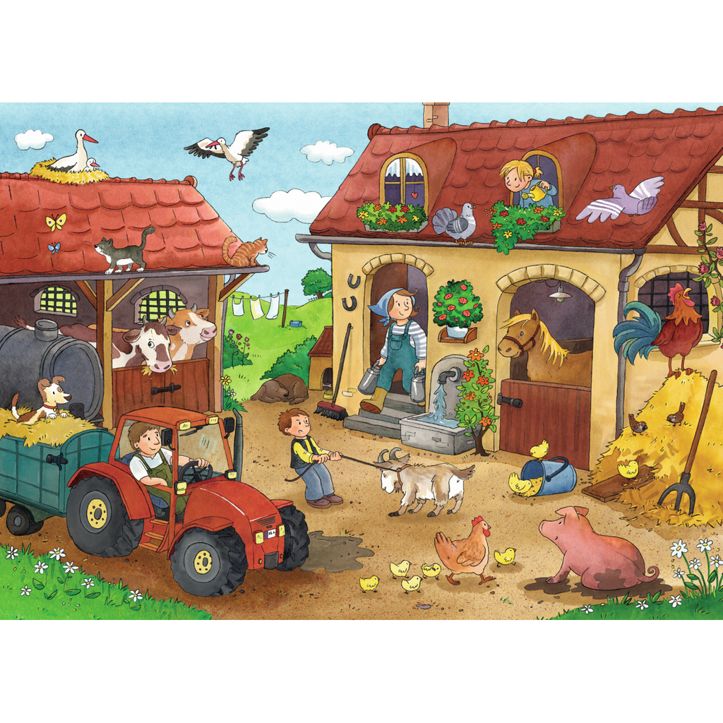 Ravensburger Working on the Farm Puzzle 2 x 12pc