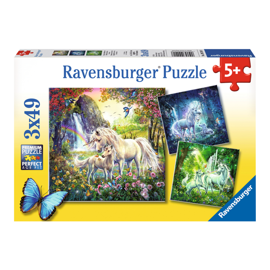 Ravensburger Beautiful Unicorns Puzzle 3 x 49pc