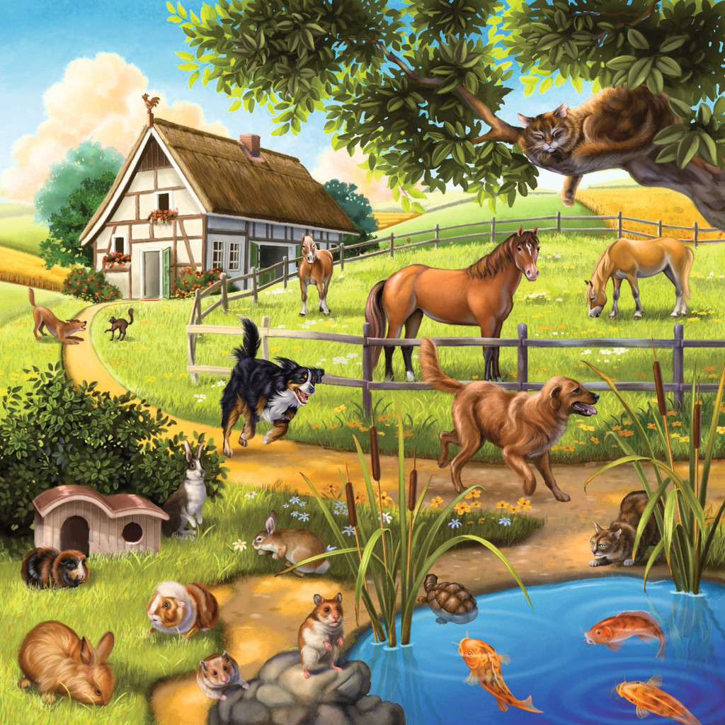Ravensburger Forest Zoo and Pets Puzzle 3 x 49pc