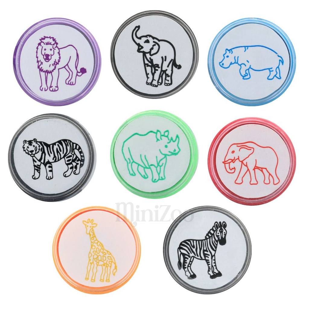 Science and Nature Wild Animal Stampers Set of 8