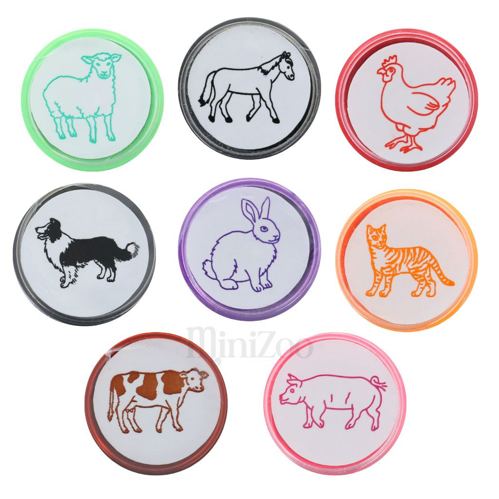 Science and Nature Farm Animal Stampers Set of 8 MiniZoo