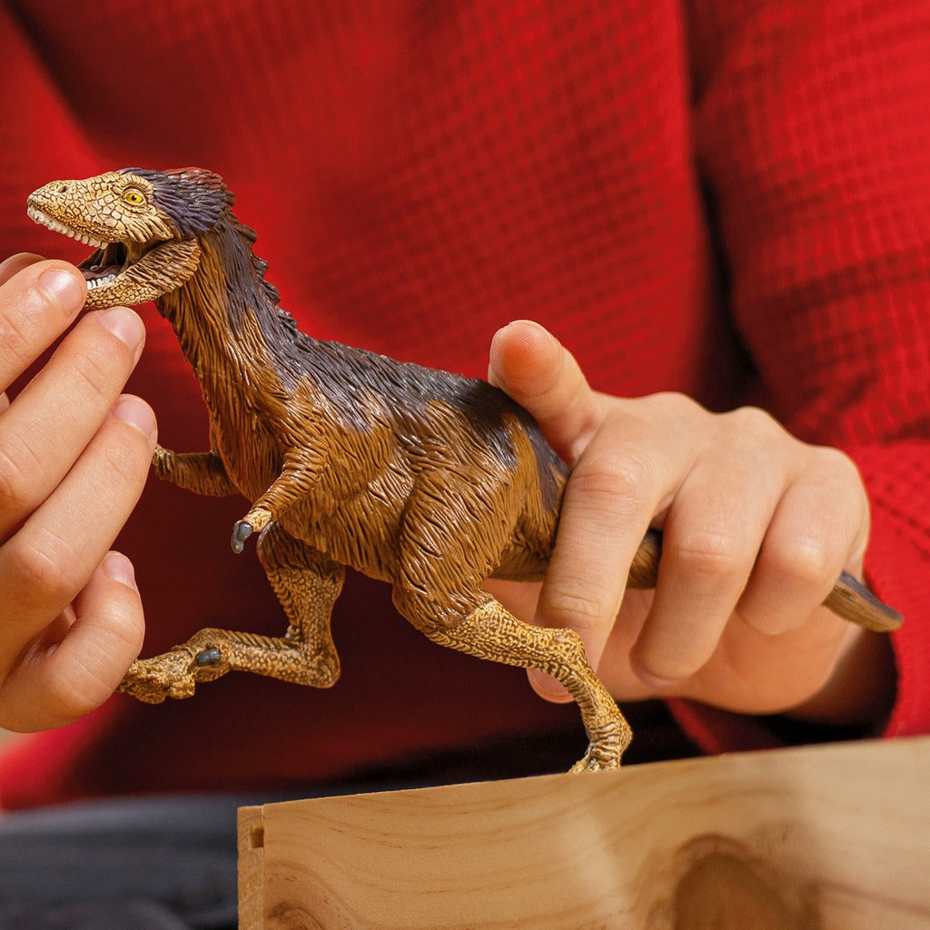 Schleich Moros Intrepidus toy dinosaur in play