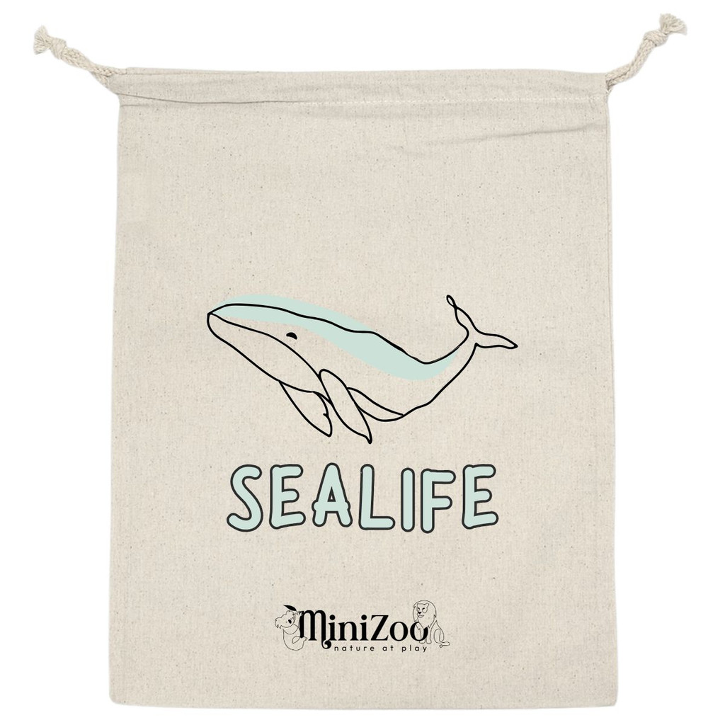 MiniZoo Sealife Drawstring Bag new