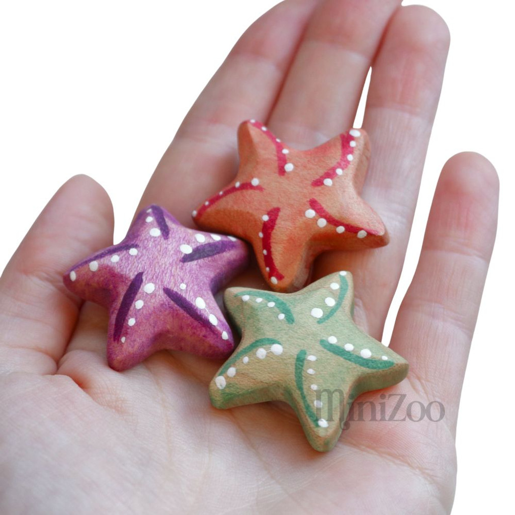 NOM Handcrafted Starfish Purple, green and red (each sold separately)