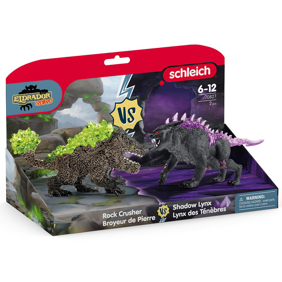 Schleich Shadow Lynx and Rock Crusher