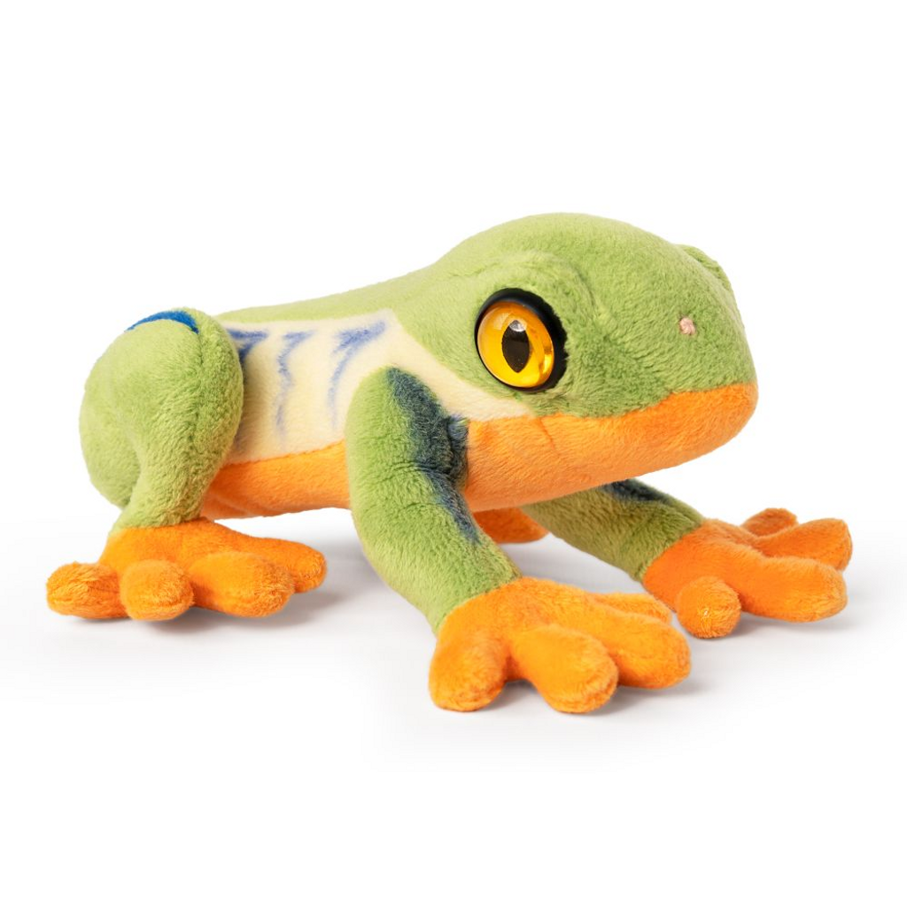 Living Nature Red Eyed Tree Frog plush toy with yellow eyes
