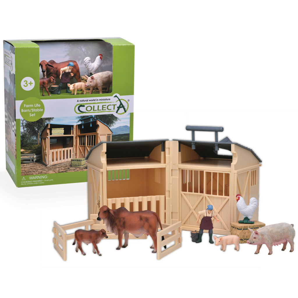 CollectA Stable Playset with Farm Animals and Accessories