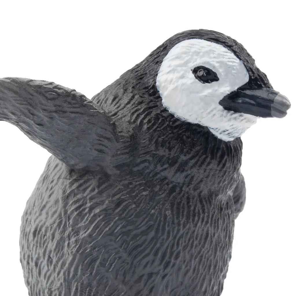 Toymany Emperor Penguin chick toy figurine closeup