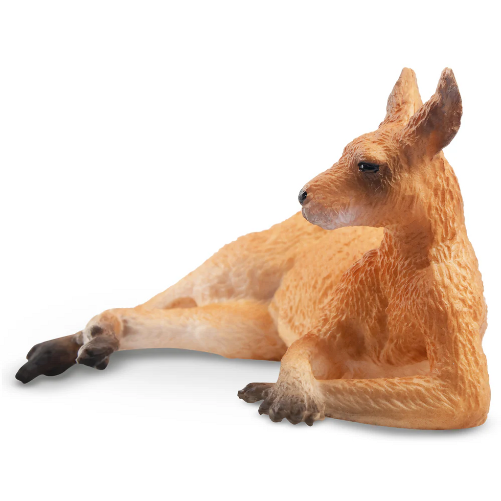 Toymany Male Kangaroo Lying toy figurine side view