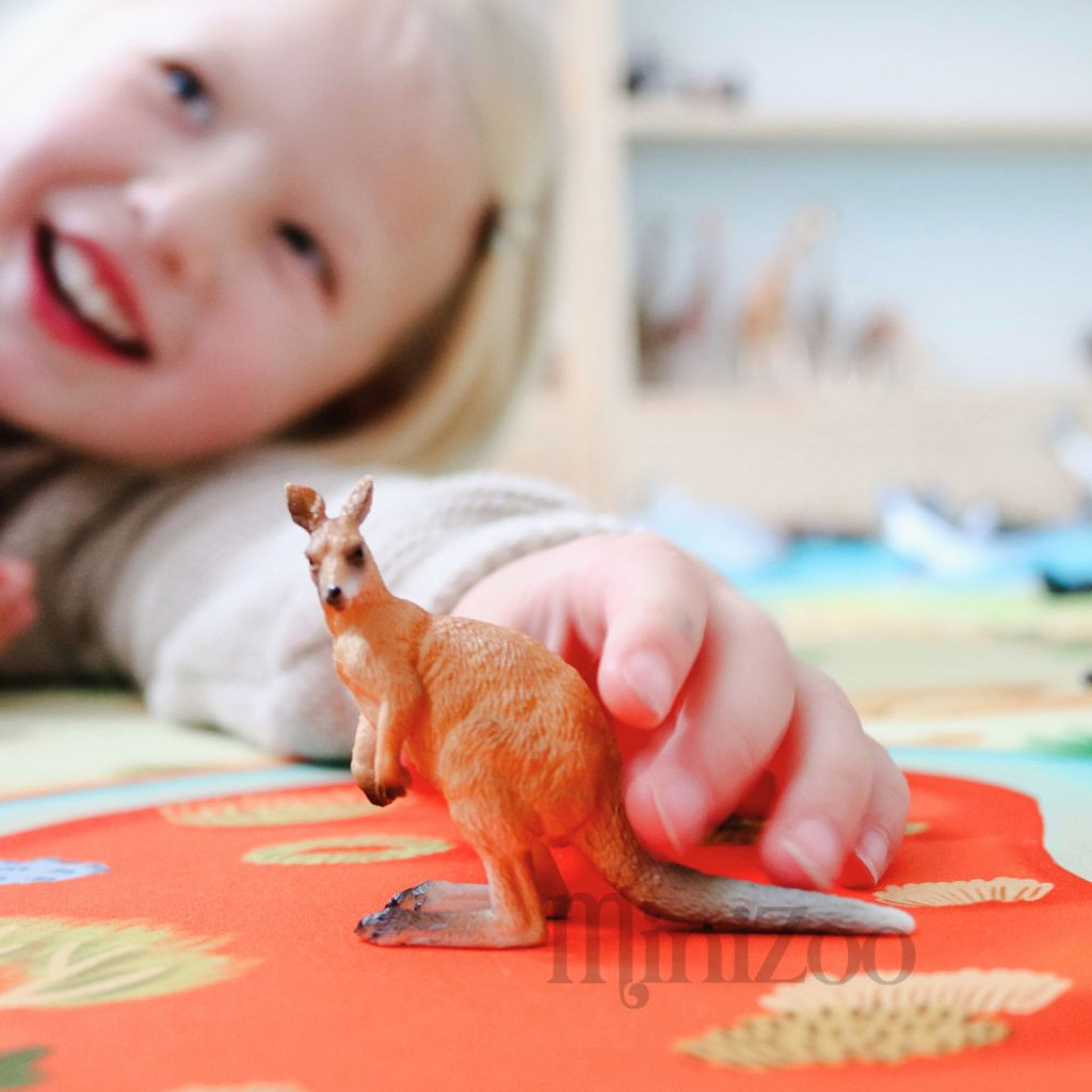 Toymany Kangaroo Young Standing in play MiniZoo