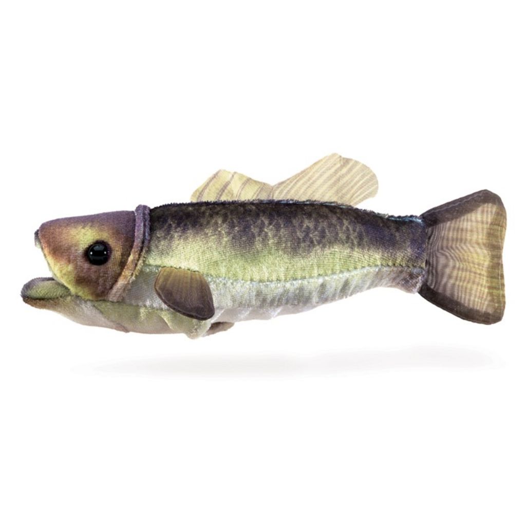 Folkmanis Largemouth Bass Finger Puppet side view